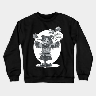 scarecrow funny cartoon grey tint Crewneck Sweatshirt